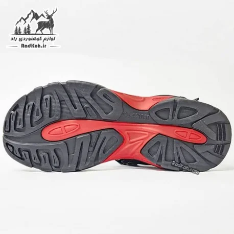 صندل جلو بسته هامتو مردانه مدل 9601-10 رنگ مشکی/خاکستری تیره