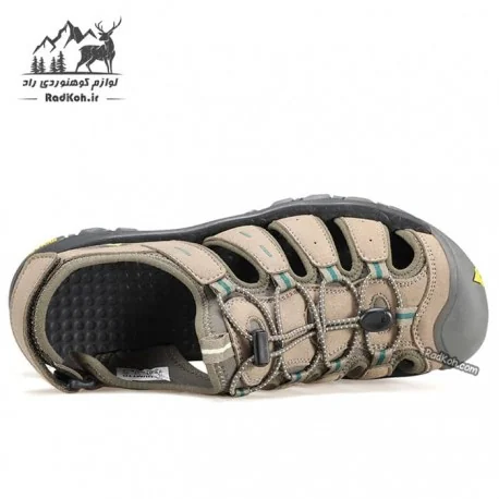 صندل جلو بسته مردانه همتو مدل humtto 750064A-3 رنگ خاکی
