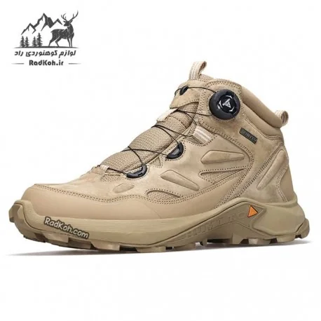کفش هامتو مردانه مدل 240351A-4 بند دیسکی رنگ خاکی روشن