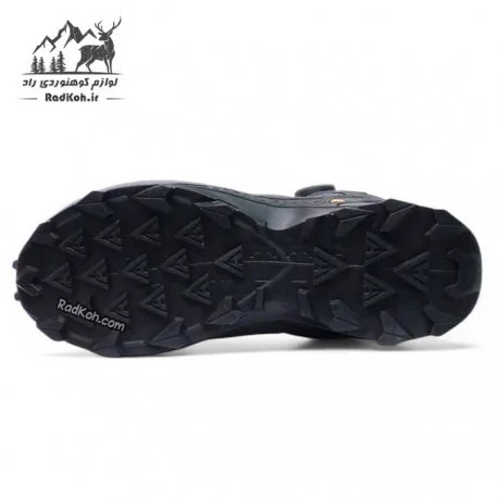 کفش ساقدار مردانه هامتو مدل 240351A-2 بند دیسکی رنگ خاکستری تیره