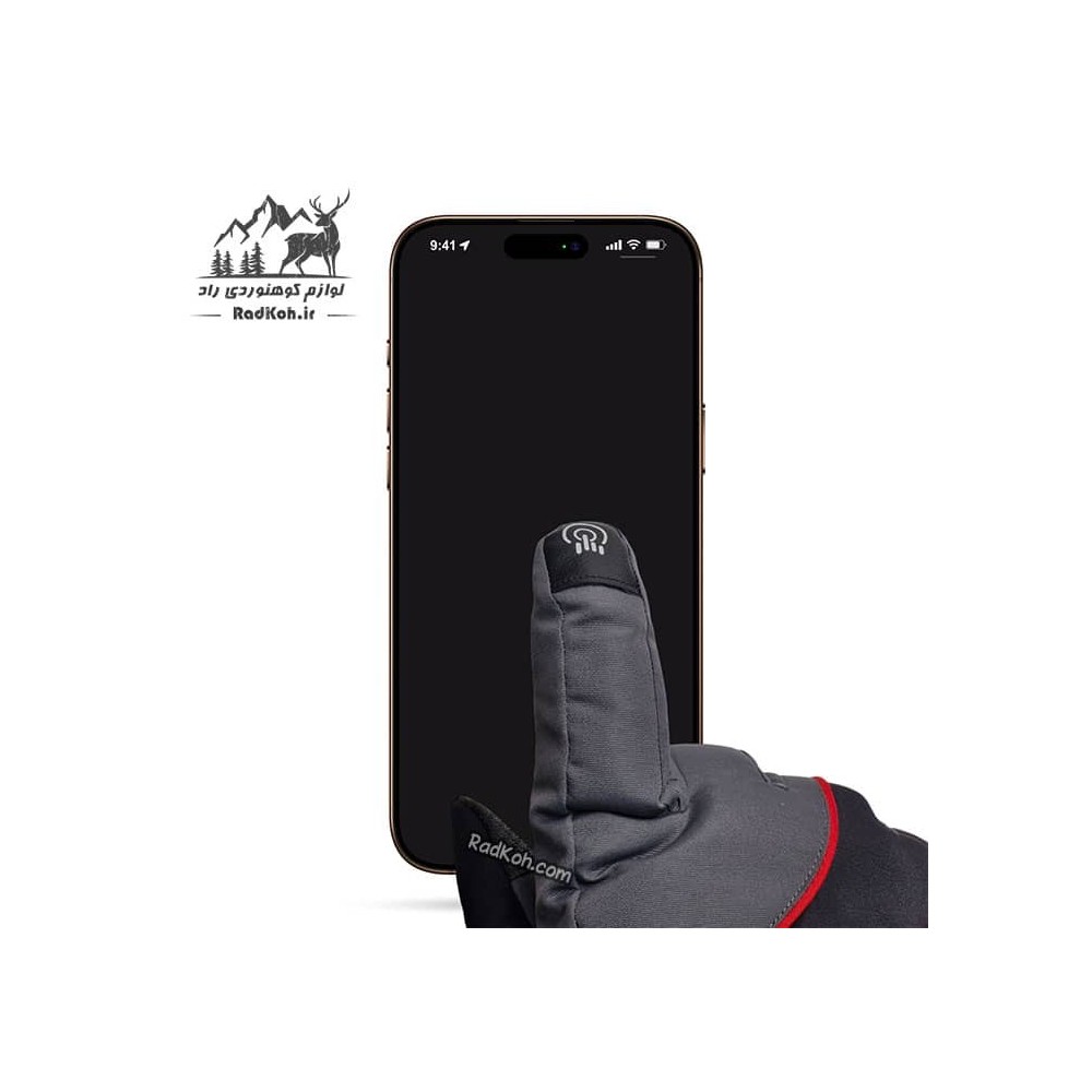 دستکش مردانه Golov.ejoy کد SK03 رنگ خاکستری/قرمز