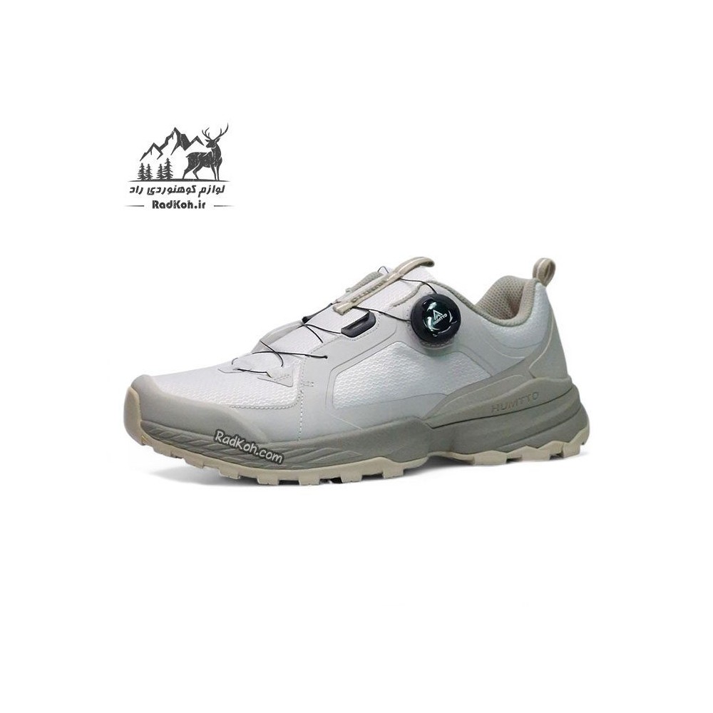 کفش پیاده روی هومتو مردانه مدل 350556A-5 بند دیسکی رنگ طوسی/سبز