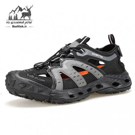 کفش صندل رانینگ هامتو زنانه مدل 650221B-3 رنگ مشکی/خاکستری