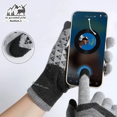 دستکش بافت Golov.Ejoy مدل DZ121 رنگ طوسی