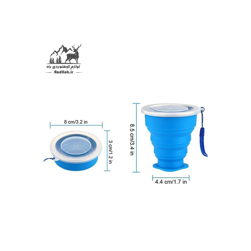لیوان سیلیکونی تاشو کد L1 رنگ آبی
