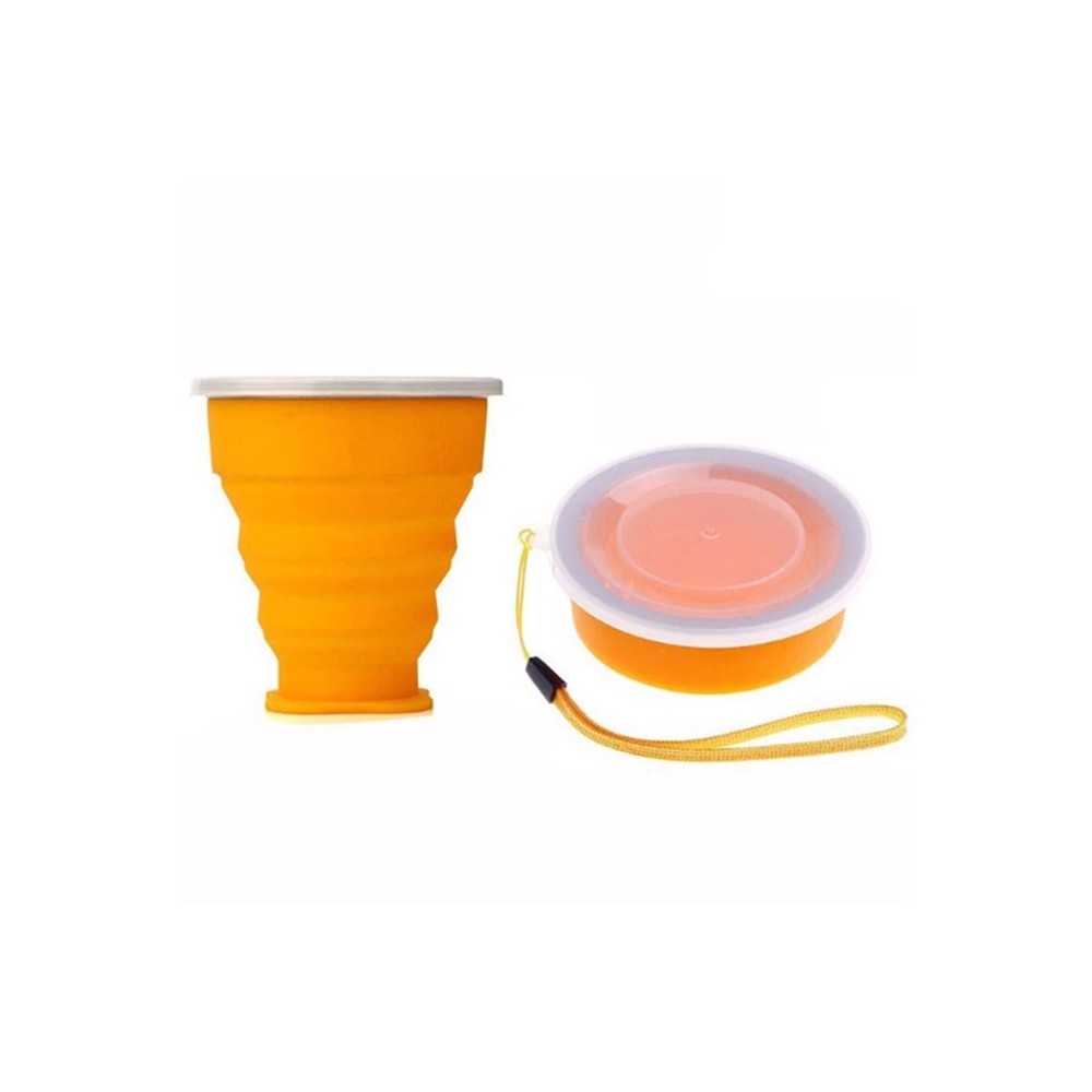 خرید لیوان سیلیکونی کوهنوردی تاشو کد L1 رنگ نارنجی