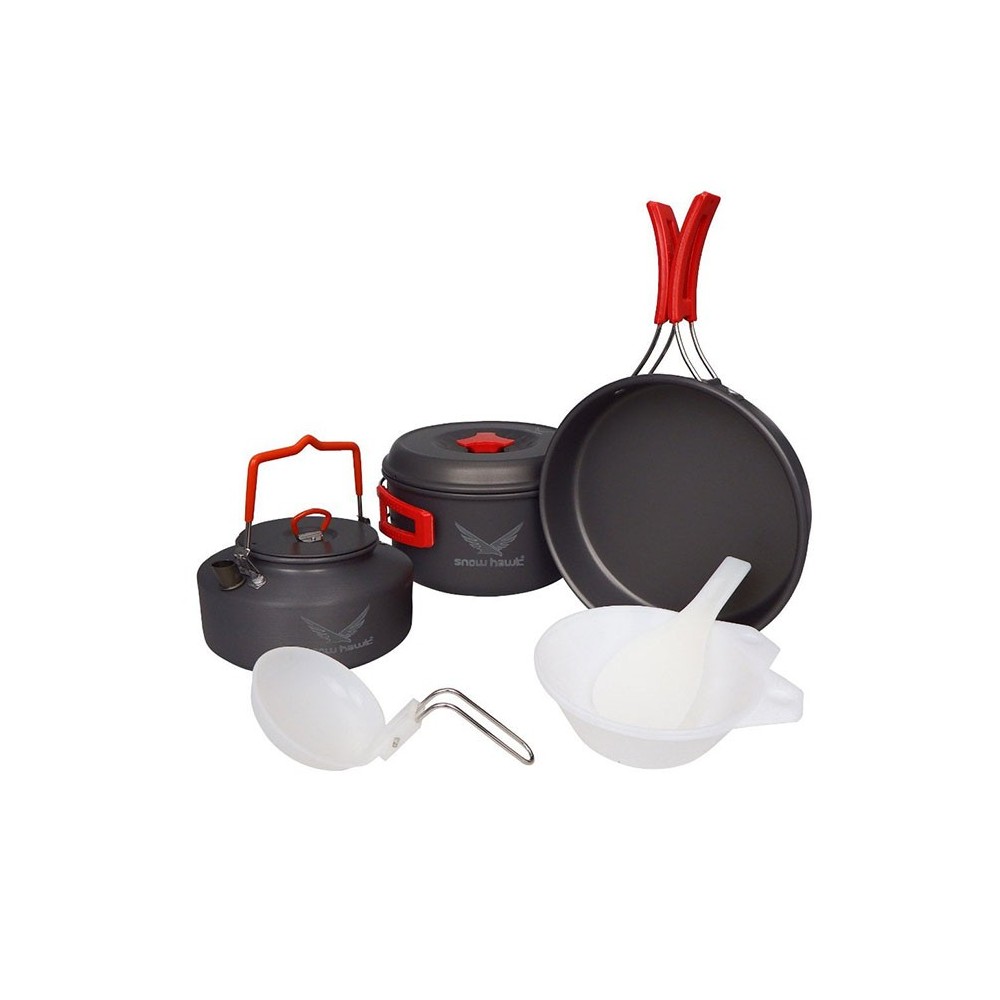 ست ظروف دو نفره مسافرتی اسنوهاک کد SN.D55 رنگ قرمز