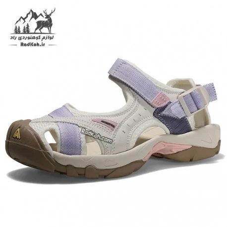 صندل روزمره هامتو زنانه مدل 9602-12 رنگ سفید/سوسنی