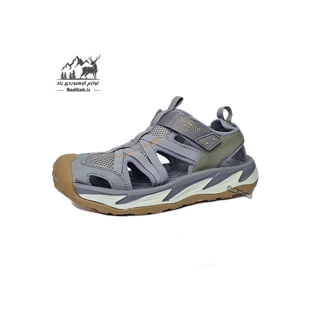 صندل طبیعت گردی هامتو مردانه مدل 740977A-5 رنگ طوسی/سبز
