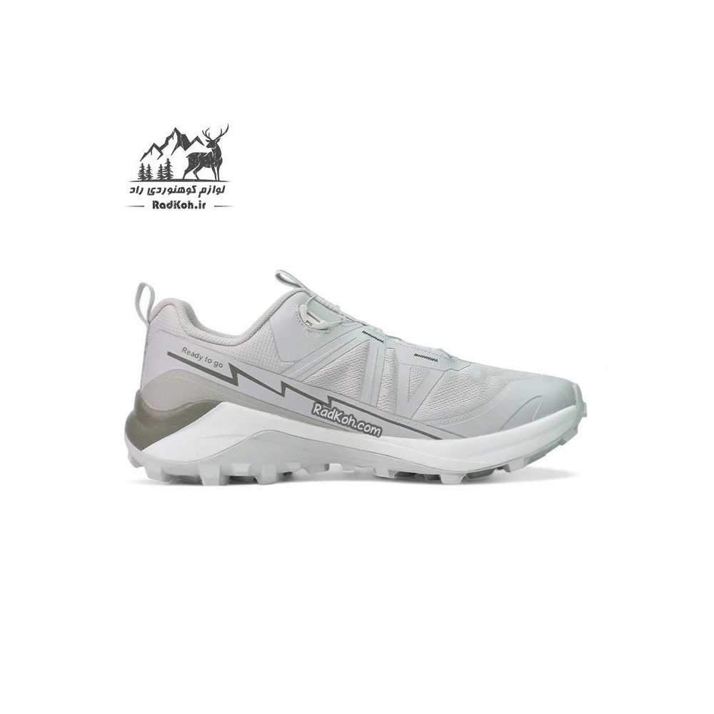 کفش پیاده روی مردانه هامتو مدل 860714A-5 بند دیسکی رنگ طوسی