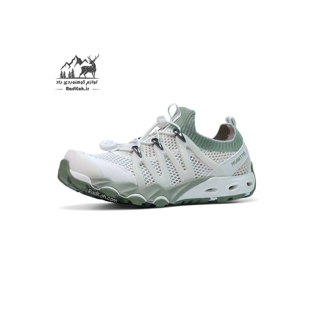 کفش پیاده روی زنانه هامتو مدل 620829B-10 رنگ سفید/سبز