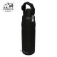 بطری آب استنلی 600 میلی لیتر مدل 0.6L ICEFLOW BOTTLE رنگ مشکی