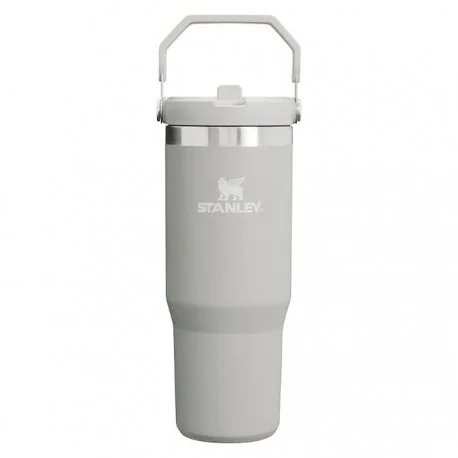 تراول ماگ استنلی 880 میلی لیتر نی دار مدل FLIP STRAW TUMBLER 0.88L رنگ طوسی