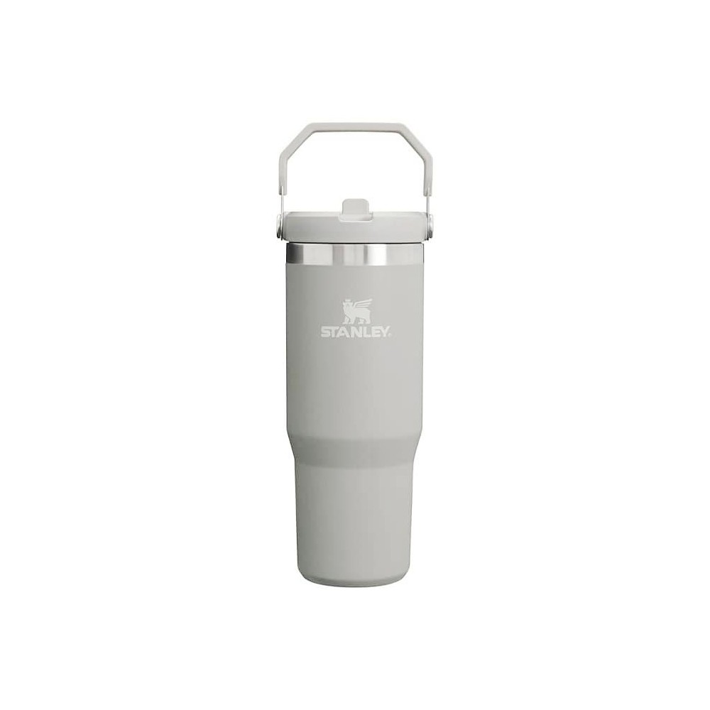 تراول ماگ استنلی 880 میلی لیتر نی دار مدل FLIP STRAW TUMBLER 0.88L رنگ طوسی