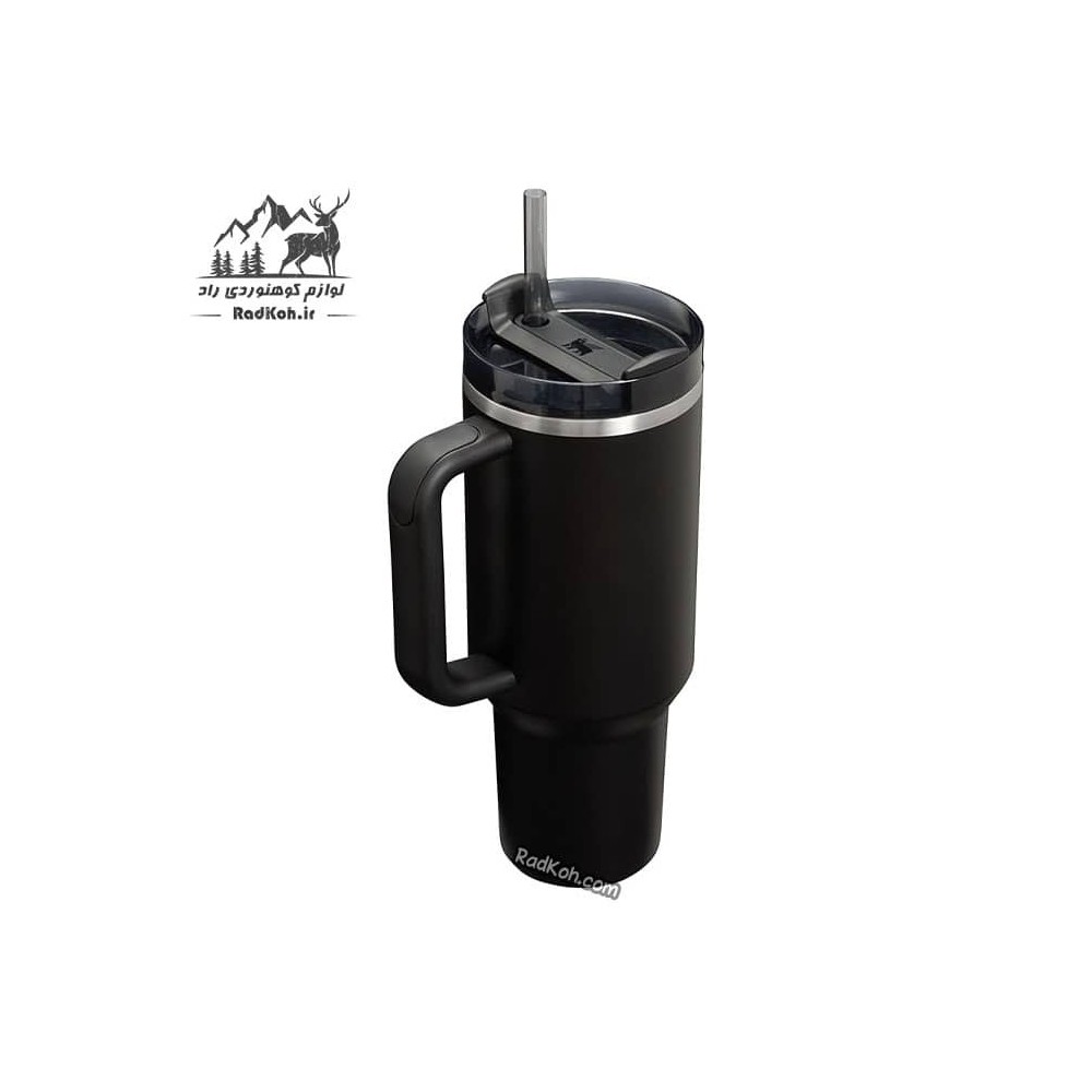 ماگ استنلی نی دار 1.18 لیتر مدل Quencher H2.0 Tumbler 1.18 L رنگ مشکی