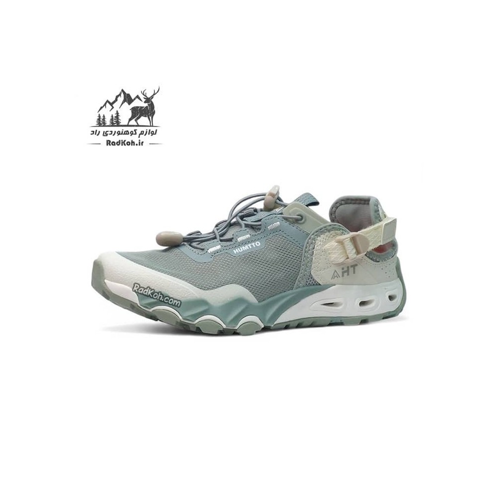 کفش صندل پیاد روی زنانه هامتو مدل 640717B-13 رنگ سبز/بژ
