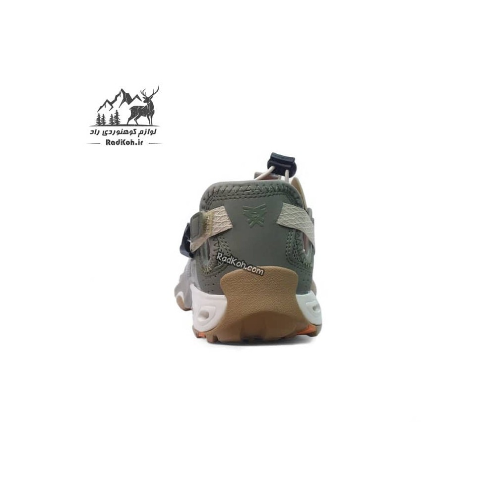 کفش صندل طبیعت گردی مردانه هامتو مدل 640717A-1 رنگ طوسی/سبز