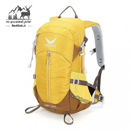 کوله پشتی کوهنوردی اسنوهاک 24 لیتری مدل light کد SN-B3126-1 رنگ زرد