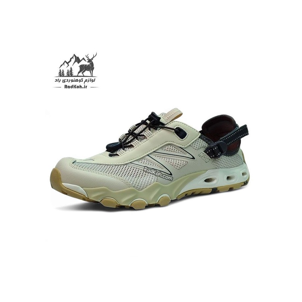 کفش صندل پیاده روی مردانه هامتو مدل 660958A-8 رنگ خاکستری تیره/کرم(بژ)