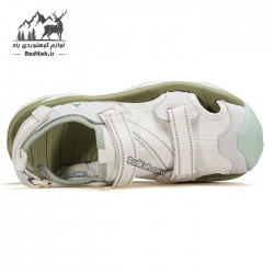 صندل جلو بسته زنانه هامتو مدل 760393B-2 رنگ کرم(بژ)/سبز