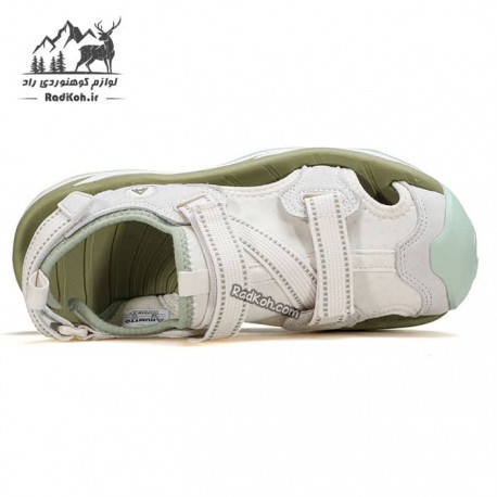 صندل جلو بسته زنانه هامتو مدل 760393B-2 رنگ کرم(بژ)/سبز