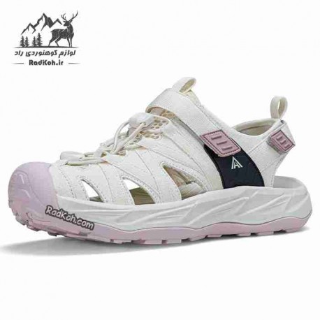 صندل پیاده روی زنانه هامتو مدل 760137B-1 رنگ سفید/صورتی روشن