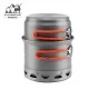 ست پخت‌ و پز سفری Fire Maple FMC-217 با طراحی سبک و جمع‌ و جور برای استفاده در کمپینگ