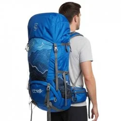 کوله پشتی صخره مدل رایز 55 لیتری رنگ آبی