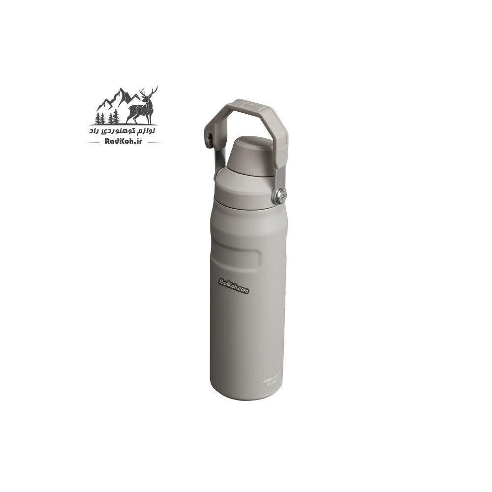 قمقمه استنلی 710 میل مدل iceflow bottle رنگ طوسی قابل شستشو در ماشین ظرفشویی