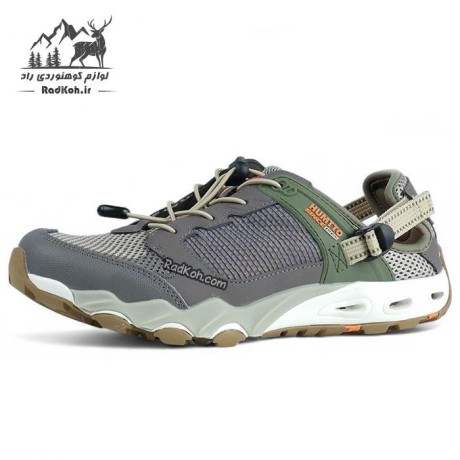 کفش صندل هامتو پیاده روی زنانه مدل 630101B-10 طوسی/سبز تیره