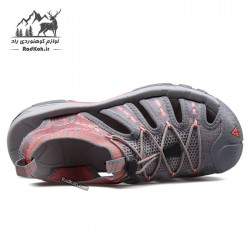 صندل پیاده روی زنانه هومتو مدل humtto 710096B-1 رنگ خاکستری/نارنجی
