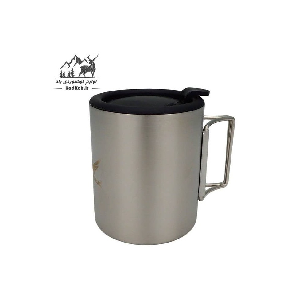 لیوان استیل دوجداره درب دار کوهنوردی SnowHawk کد SN-M2