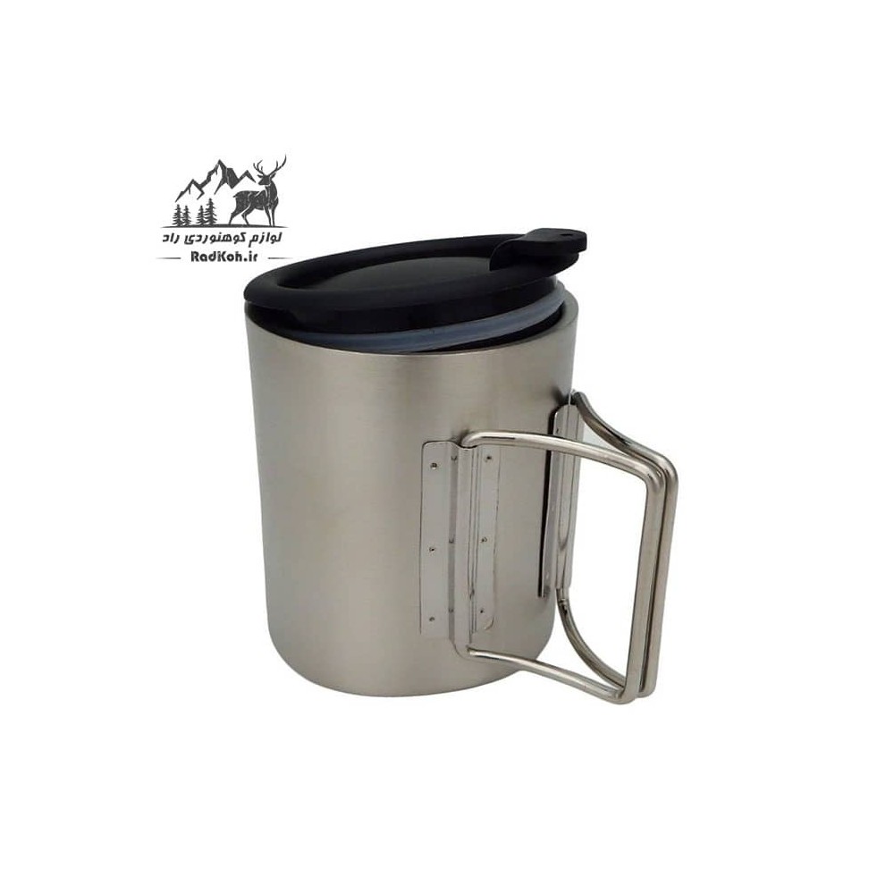 لیوان استیل دوجداره درب دار کوهنوردی اسنوهاک کد SN-M2