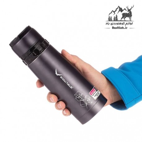 فلاسک کوهوردی 600ml وکیوم اسنوهاک snow hawk مدل SN-F510 رنگ خاکستری