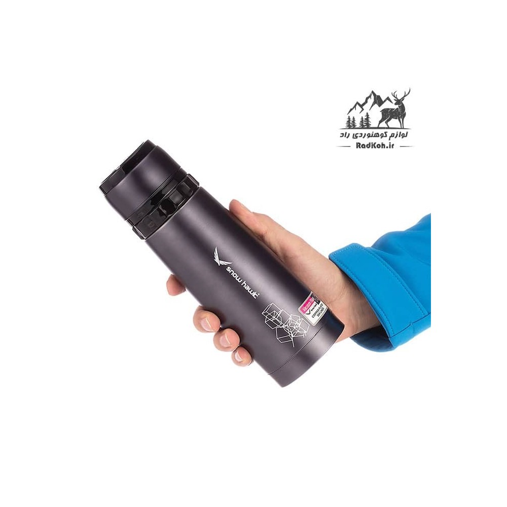 فلاسک کوهوردی 600ml وکیوم اسنوهاک snow hawk مدل SN-F510 رنگ خاکستری