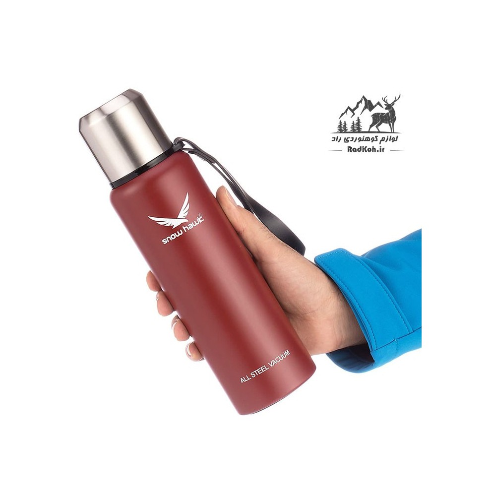 فلاسک کوهنوردی 750ml اسنوهاک snow hawk مدل SN-F410 رنگ زرشکی