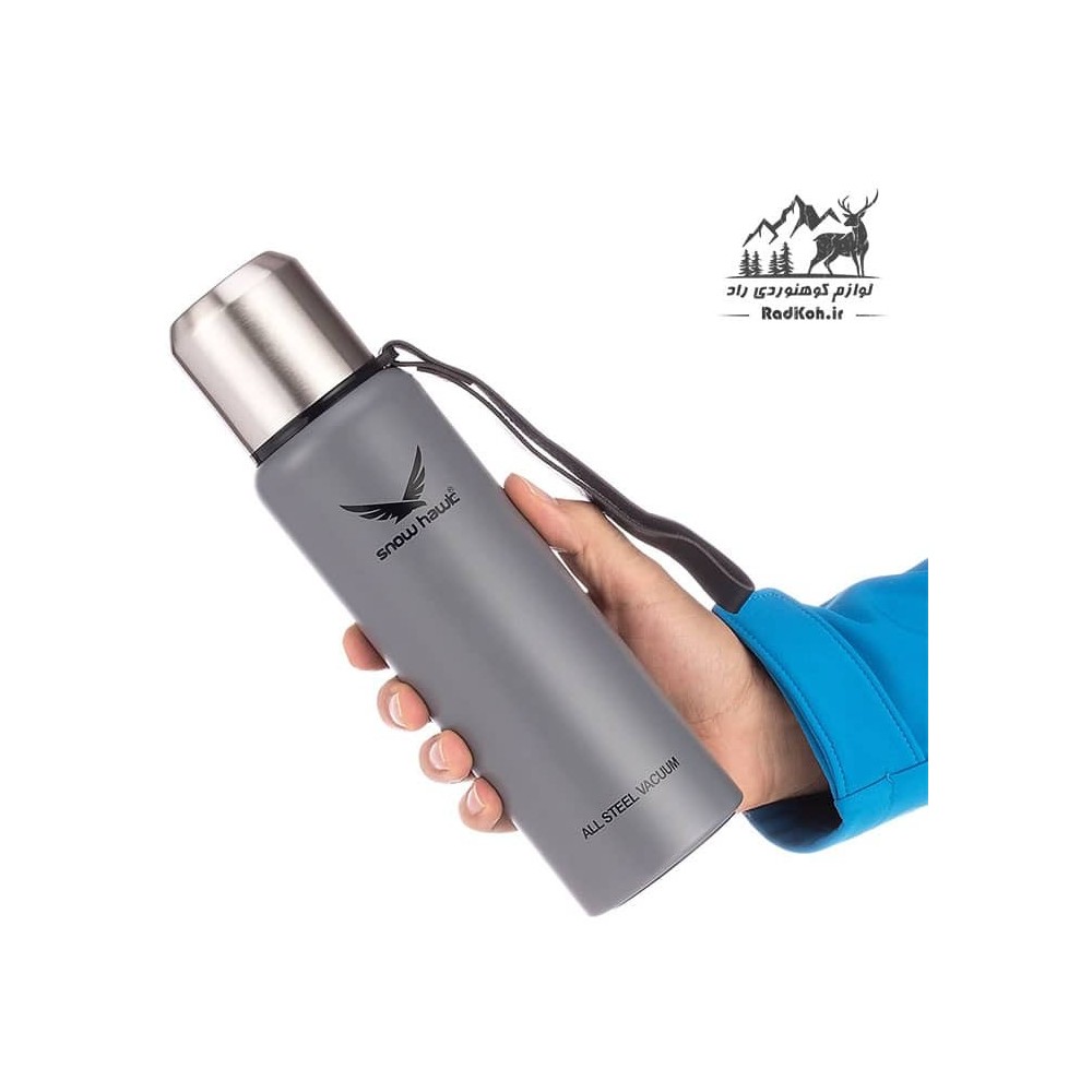 فلاسک کوهنوردی 750ml اسنوهاک snow hawk مدل SN-F410 رنگ طوسی
