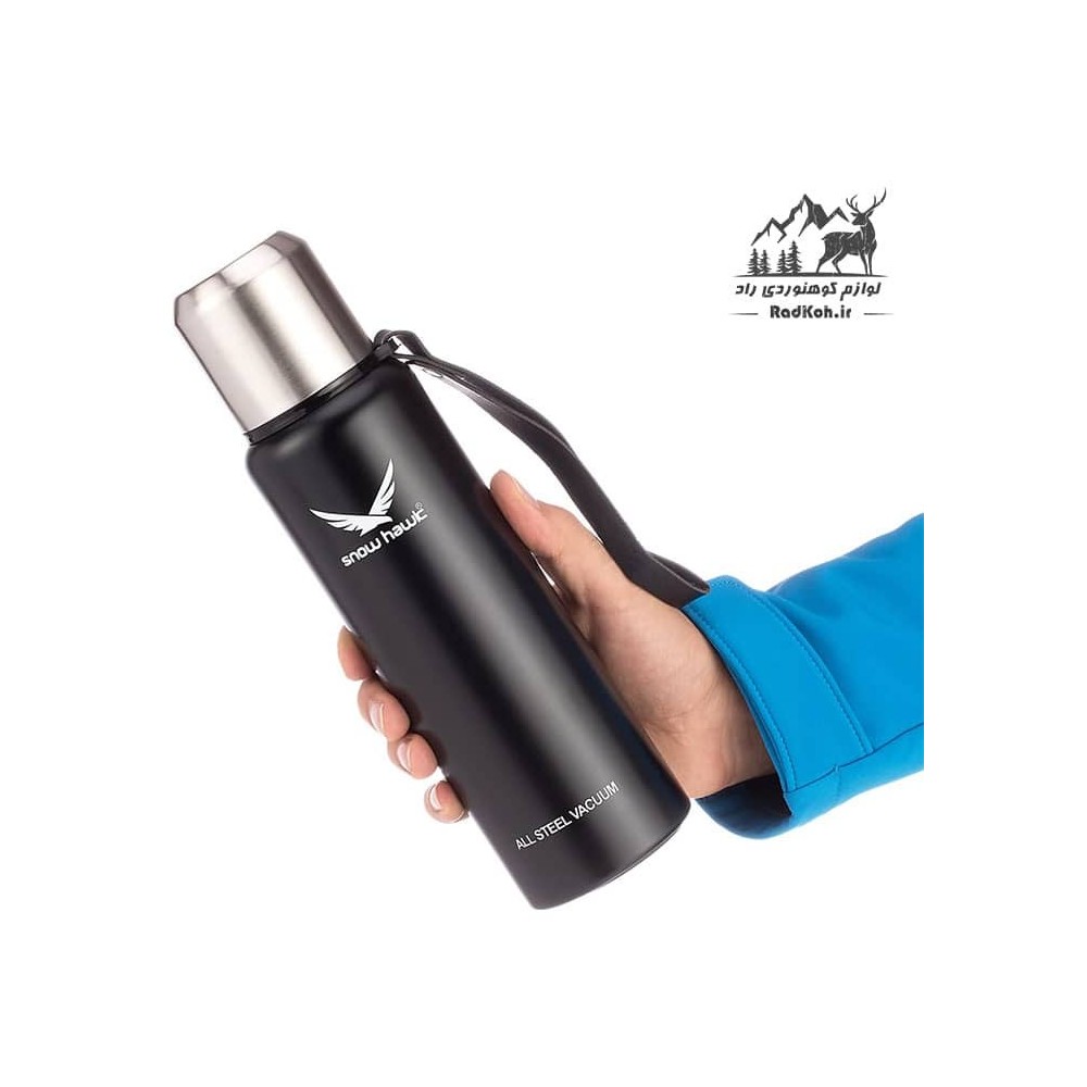 فلاسک کوهنوردی 750ml اسنوهاک snow hawk مدل SN-F410 رنگ مشکی