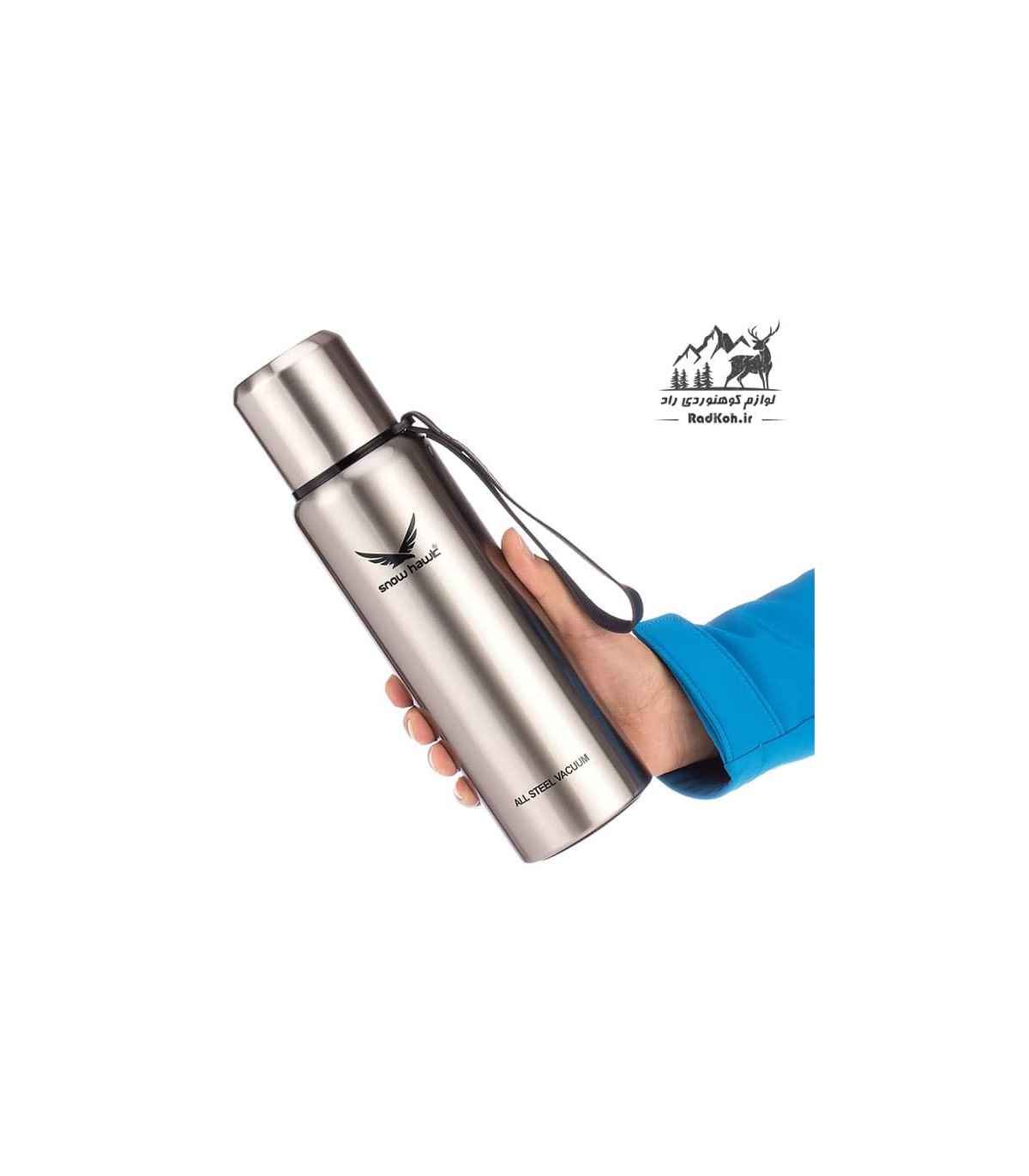 فلاسک کوهنوردی یک لیتری اسنوهاک snow hawk مدل SN-F210 رنگ نقره ای