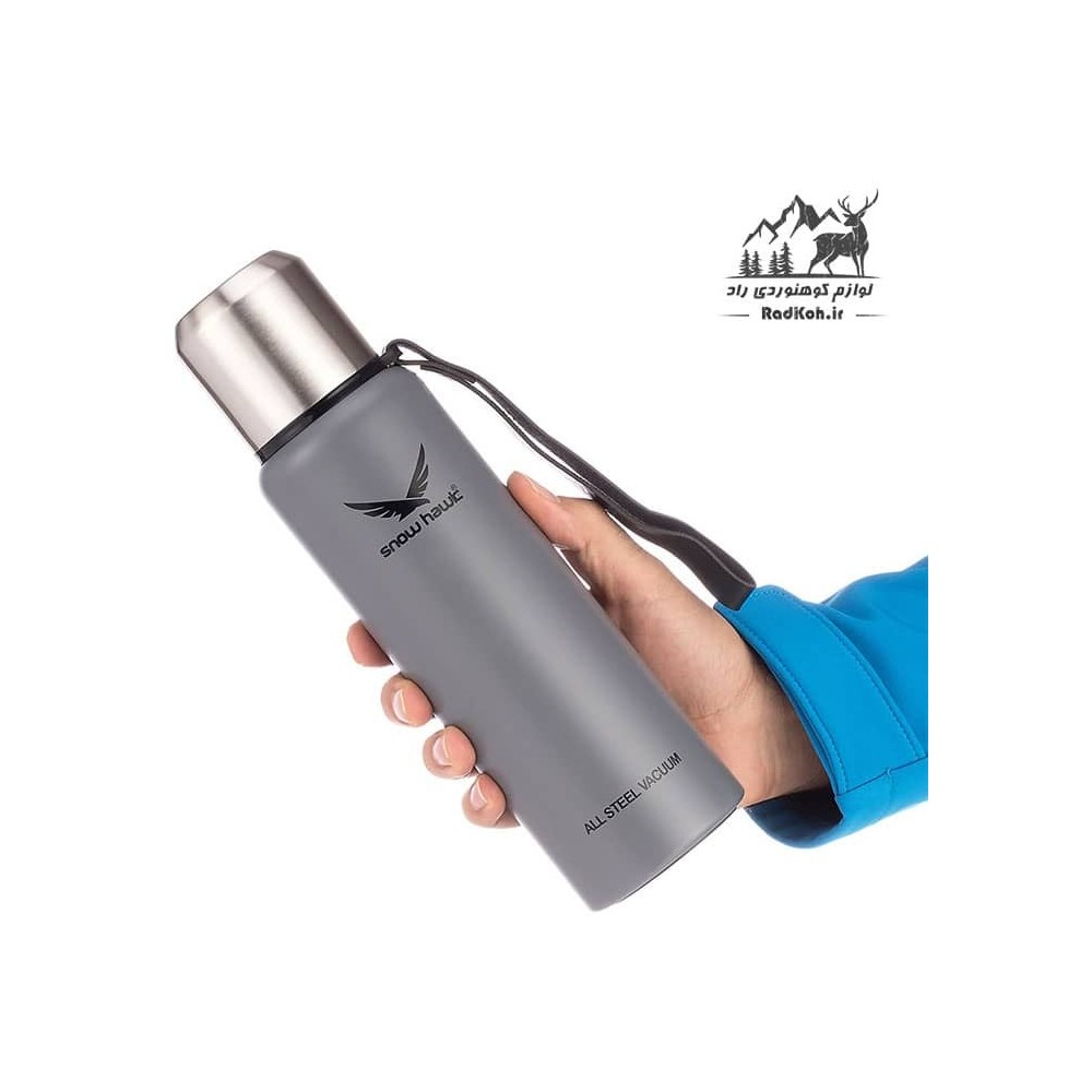 فلاسک کوهنوردی 1.2 لیتری اسنو هاوک snow hawk مدل SN-F110 رنگ طوسی