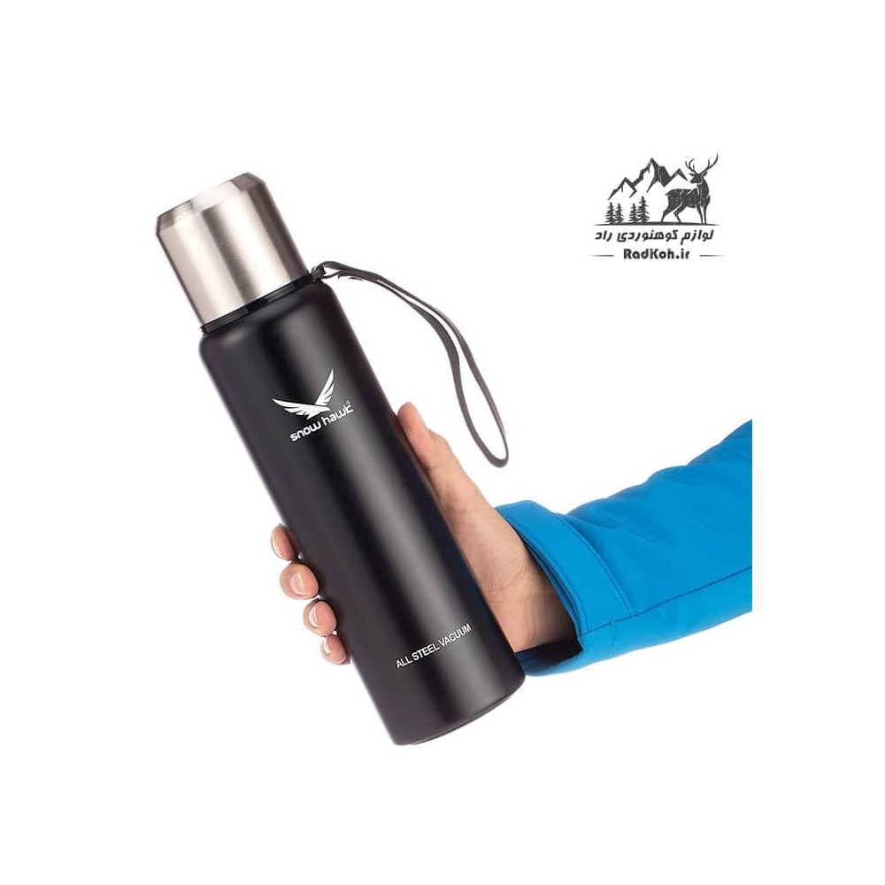 فلاسک کوهنوردی 1.2 لیتری اسنو هاوک snow hawk مدل SN-F110 رنگ مشکی