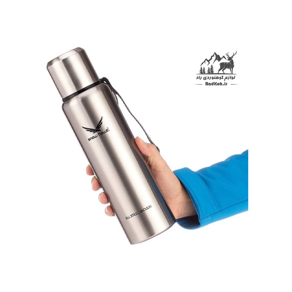 فلاسک کوهنوردی 1.2 لیتری اسنو هاوک snow hawk مدل SN-F110 رنگ نقره ای