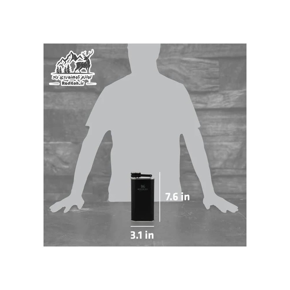 فلاسک کتابی 230 میلی لیتری استنلی کلاسیک مدل Classic Wide Mounth Flask .23L