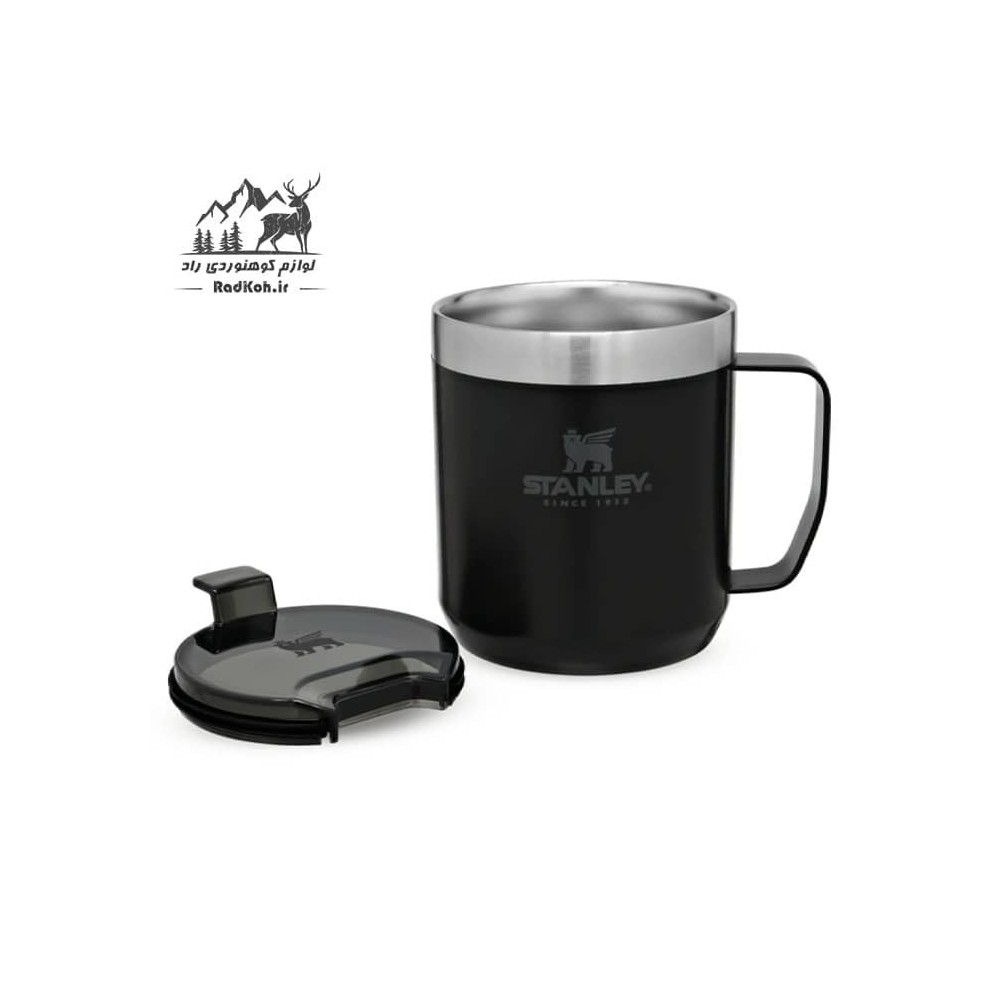 ماگ کوهنوردی 35ml کلاسیک استنلی مدل Camp Mug .35L رنگ مشکی