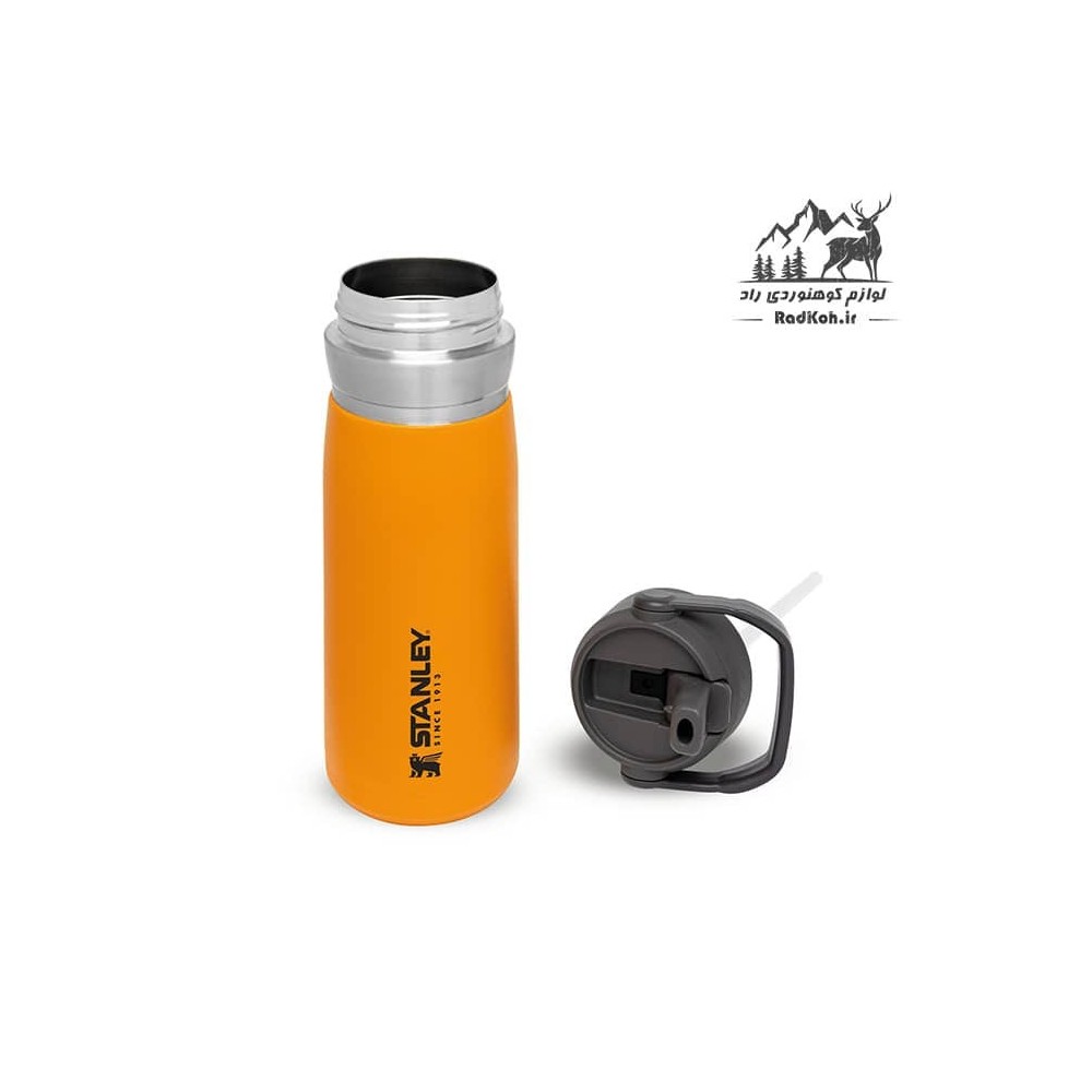 ماگ سفری استنلی مدل Flip Straw Water Bottle 0.65L رنگ نارنجی