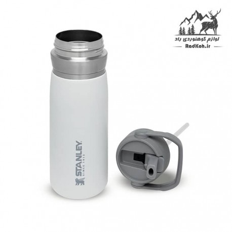 ماگ سفری استنلی مدل Flip Straw Water Bottle 0.65L رنگ سفید