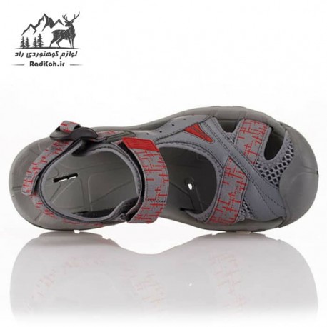 صندل پیاده روی جلو بسته مردانه اسنوهاک کد SH-32 رنگ خاکستری/قرمز