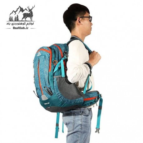 کوله طبیعت گردی 38 لیتری هامتو مدل HB202202-2 رنگ سبز فیروزه ای