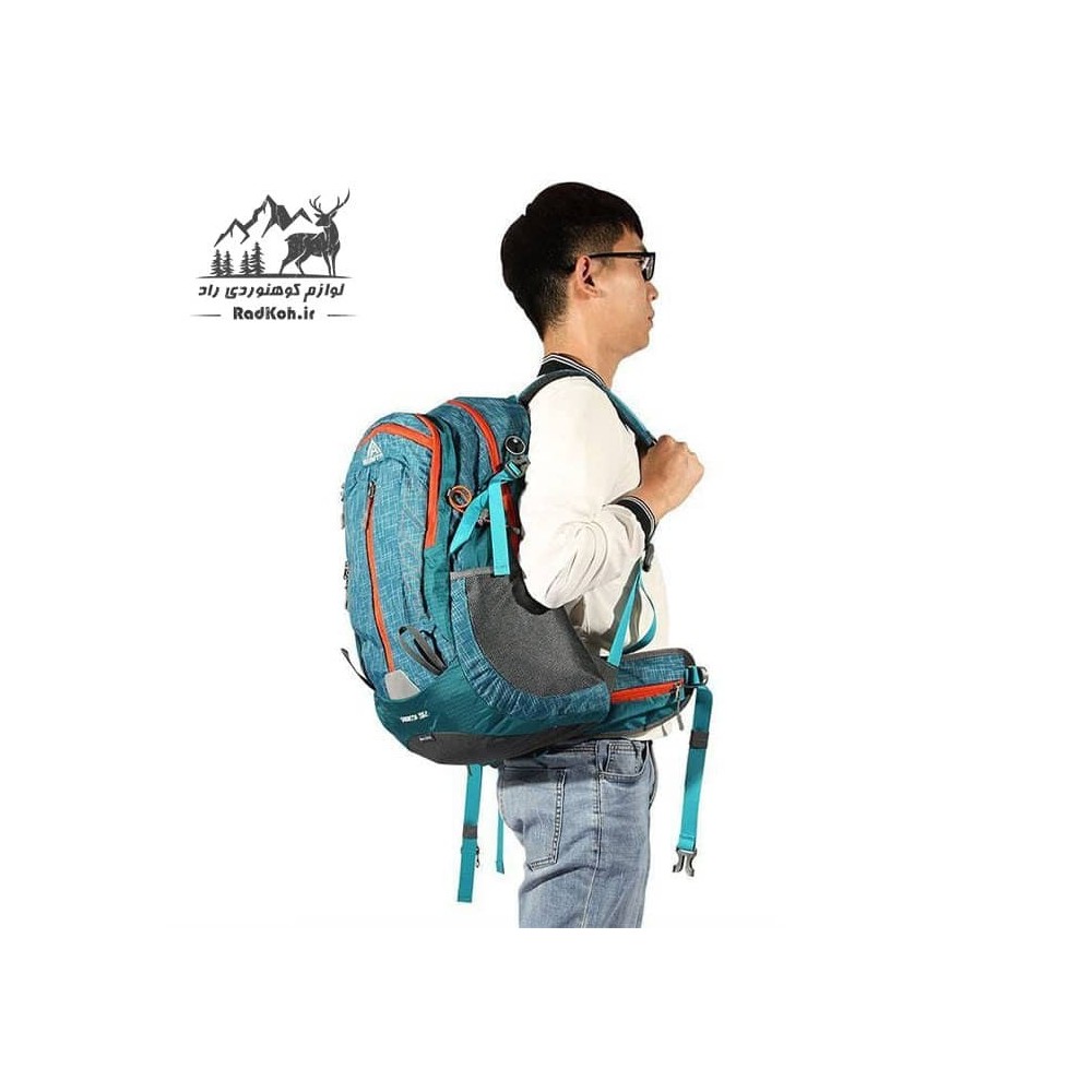 کوله طبیعت گردی 38 لیتری هامتو مدل HB202202-2 رنگ سبز فیروزه ای