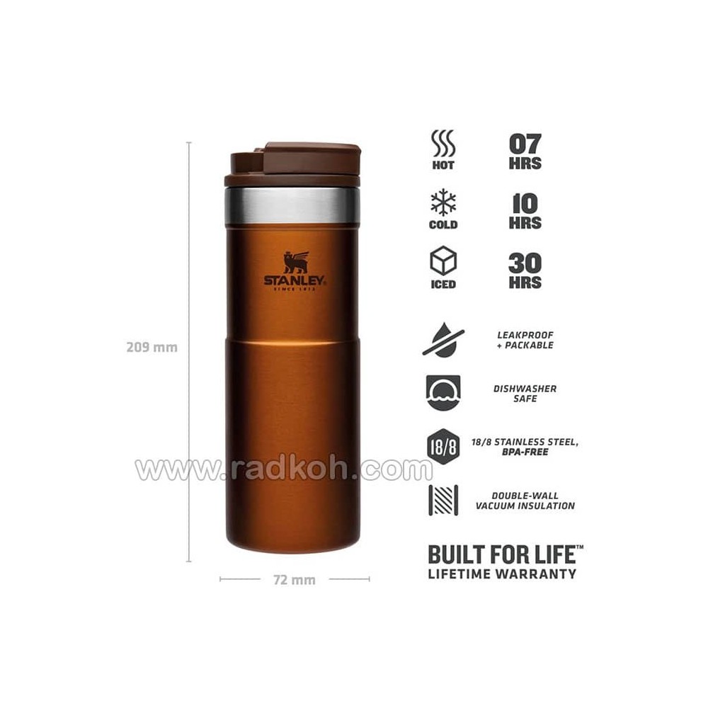 ماگ مسافرتی 470 میلی لیتری استنلی کلاسیک مدل stanley classic neverleak travel mug 0.47 L رنگ مسی